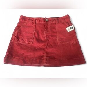 NWT Gap Mini Skirt Size 6 Red Chorduroy Fall 2006 Limited Edition Y2K Preppy NEW